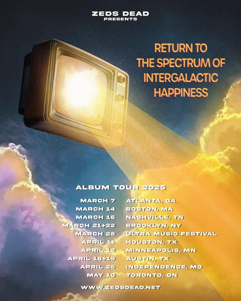 Zeds Dead tour poster — 2026